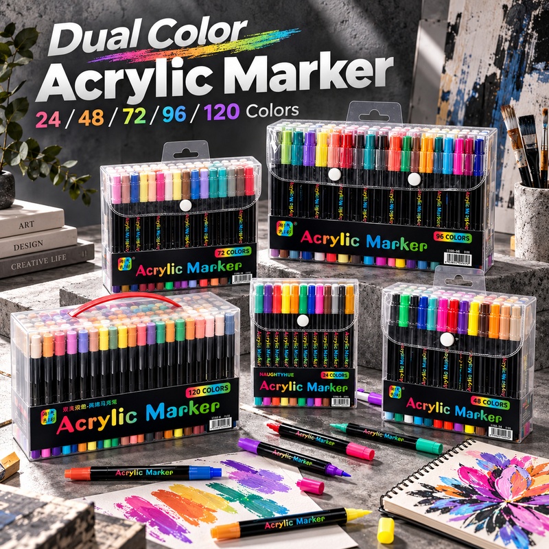 Copic Marker Classic - Dubbele acrylverfmarkers, verkrijgbaar in 24/48/72/96/120 kleuren,
